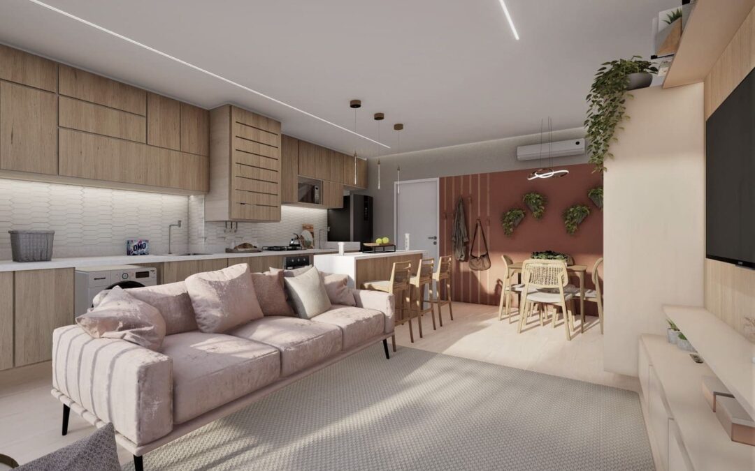 Apartamento Tangram Conceição: O Refúgio de 61 m² que Une Estilo, Integração e Conforto